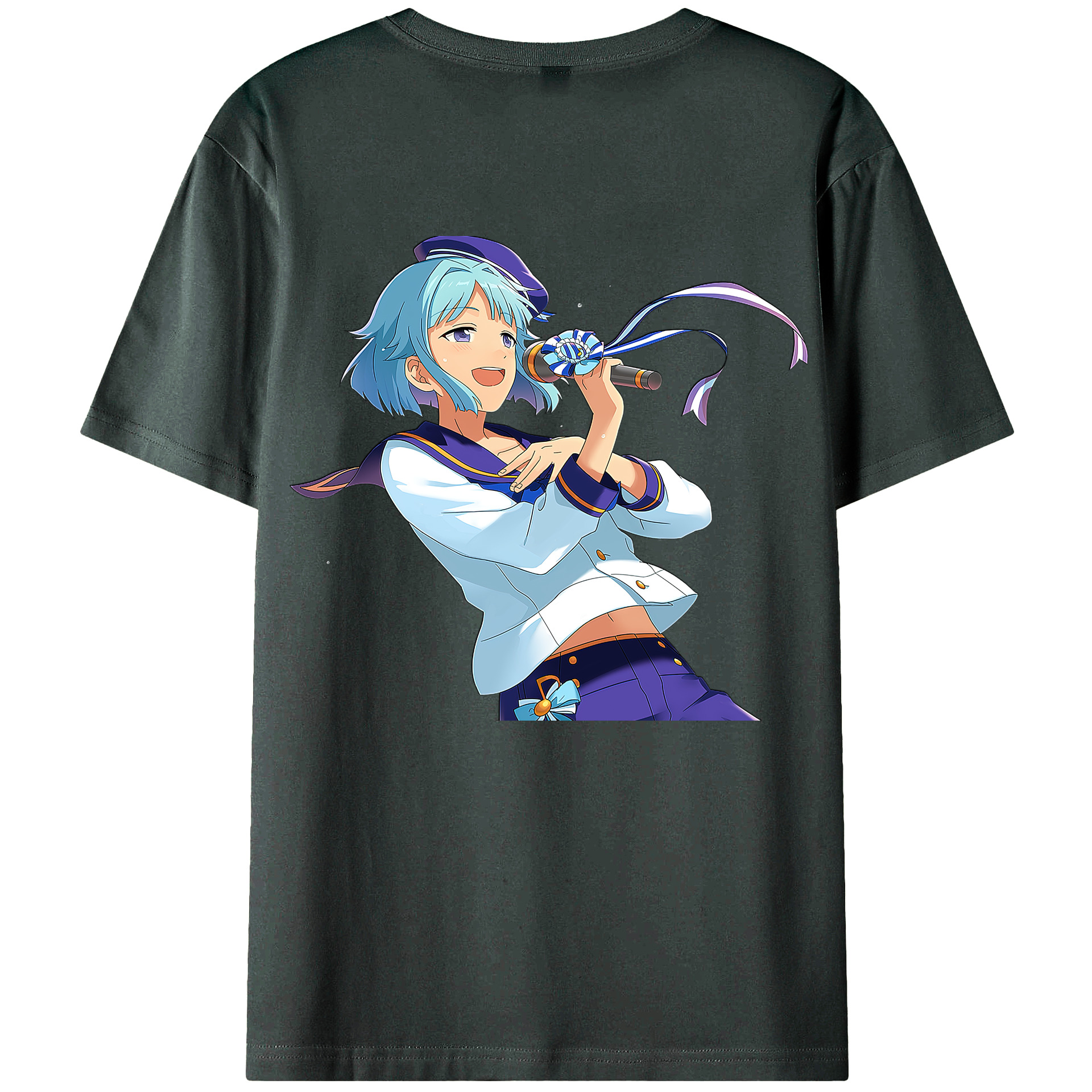 （画像用） あんさんぶるスターズ! Ensemble Stars 綿100％ メンズ半袖Tシャツ（バックプリント） 通気性